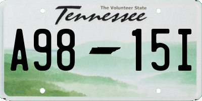 TN license plate A9815I