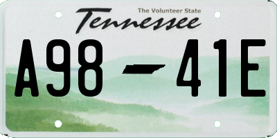 TN license plate A9841E