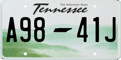 TN license plate A9841J