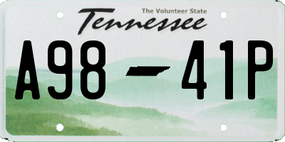 TN license plate A9841P