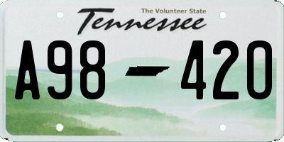 TN license plate A9842O
