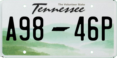 TN license plate A9846P