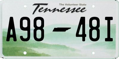 TN license plate A9848I