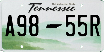 TN license plate A9855R