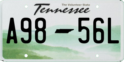 TN license plate A9856L