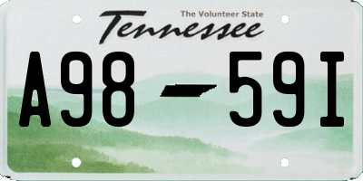 TN license plate A9859I