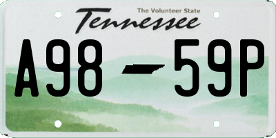 TN license plate A9859P