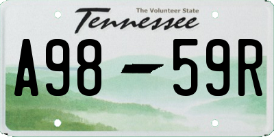 TN license plate A9859R