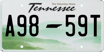 TN license plate A9859T