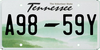 TN license plate A9859Y