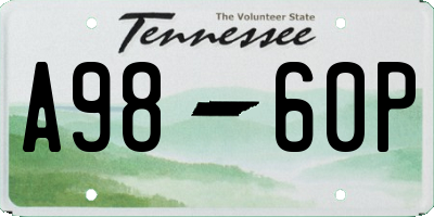 TN license plate A9860P