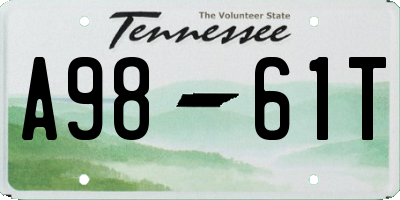 TN license plate A9861T