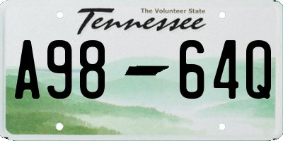 TN license plate A9864Q
