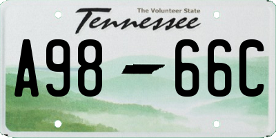 TN license plate A9866C