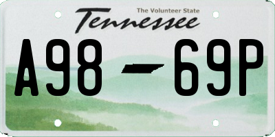 TN license plate A9869P