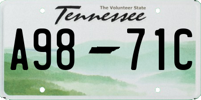 TN license plate A9871C