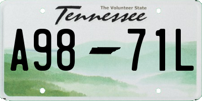 TN license plate A9871L