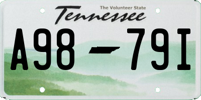 TN license plate A9879I