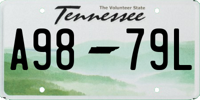 TN license plate A9879L