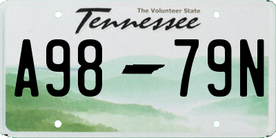 TN license plate A9879N