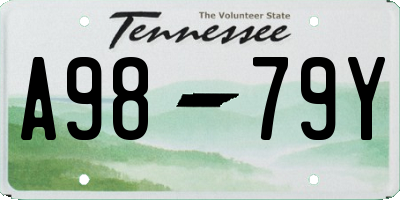 TN license plate A9879Y
