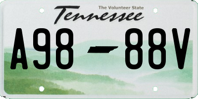 TN license plate A9888V