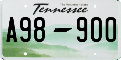 TN license plate A9890O