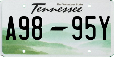 TN license plate A9895Y