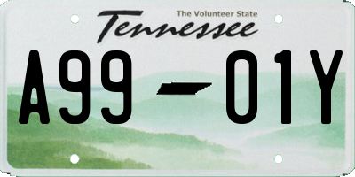 TN license plate A9901Y