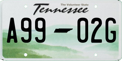 TN license plate A9902G