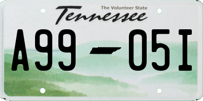 TN license plate A9905I