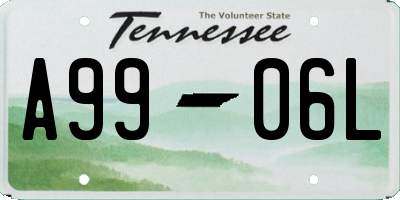 TN license plate A9906L