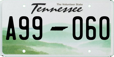 TN license plate A9906O