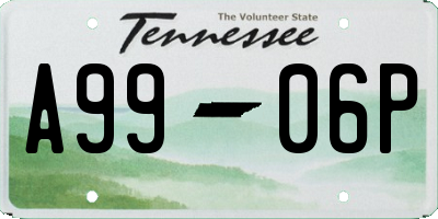 TN license plate A9906P