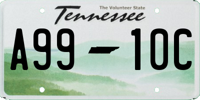 TN license plate A9910C