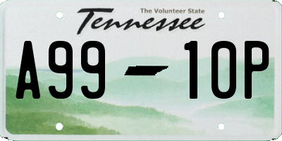 TN license plate A9910P