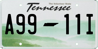 TN license plate A9911I