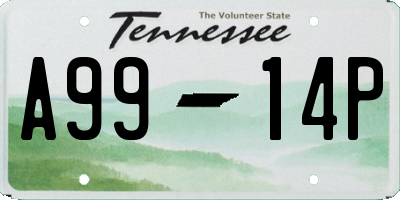 TN license plate A9914P