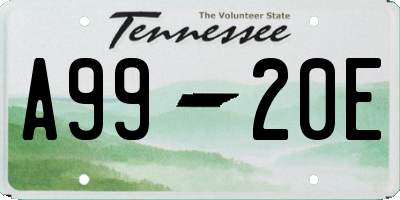 TN license plate A9920E