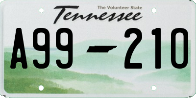 TN license plate A9921O