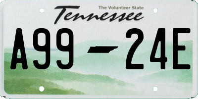 TN license plate A9924E