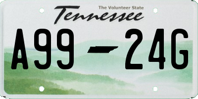 TN license plate A9924G