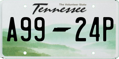 TN license plate A9924P
