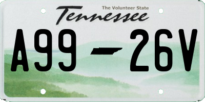 TN license plate A9926V