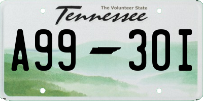 TN license plate A9930I