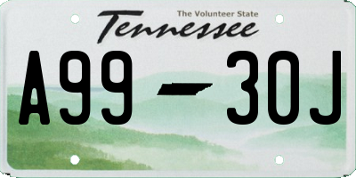 TN license plate A9930J