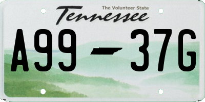 TN license plate A9937G