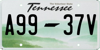TN license plate A9937V
