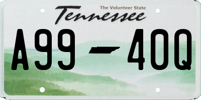 TN license plate A9940Q