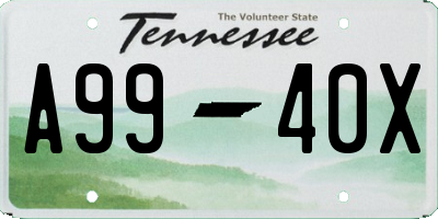 TN license plate A9940X